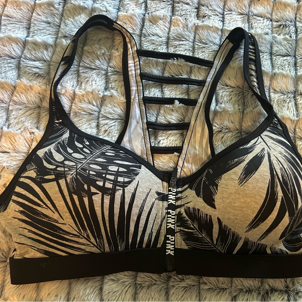 Victoria's Secret Black and Gray Sports Bra Intimates